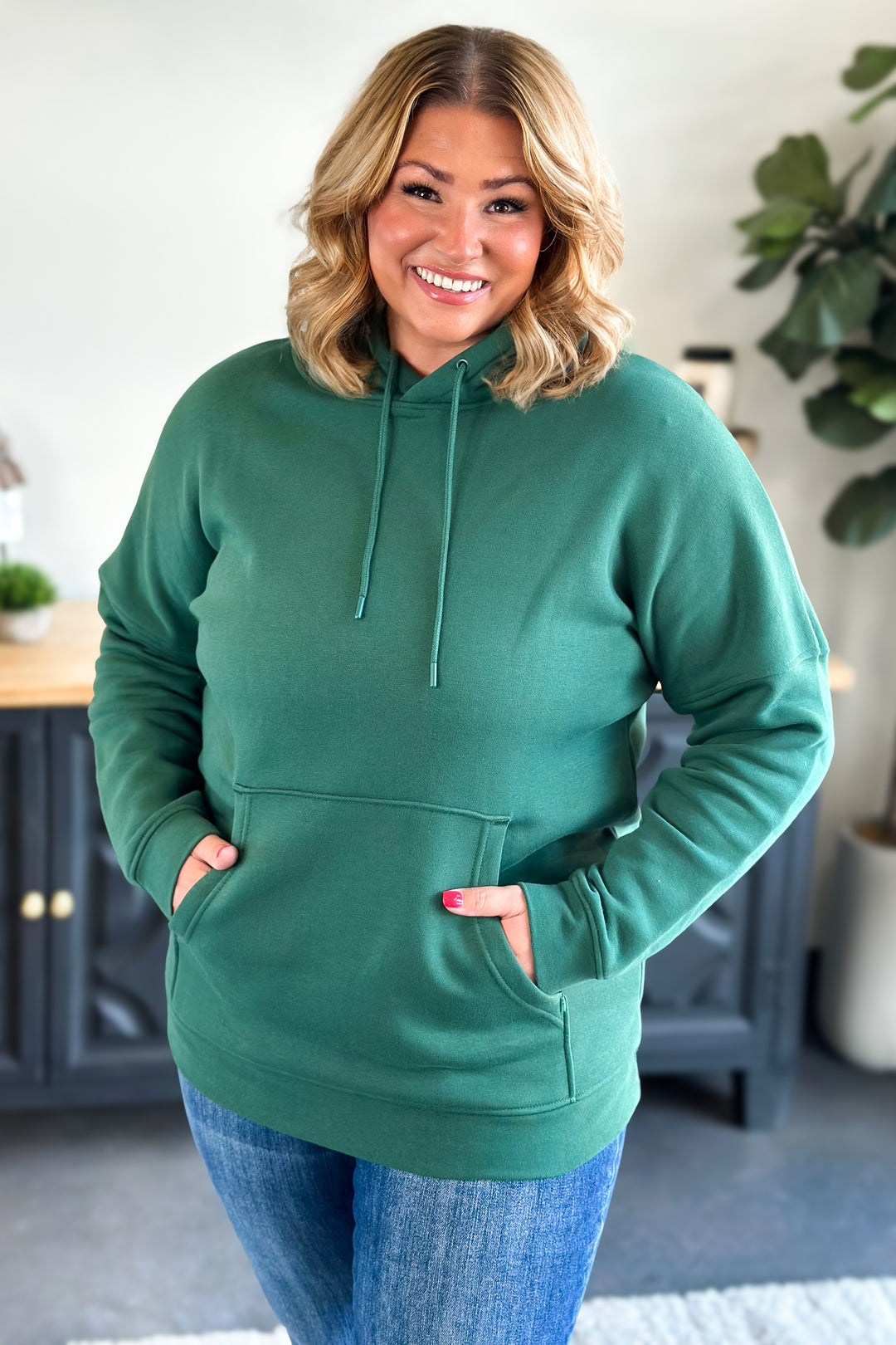Hunter Green Fleece Hoodie