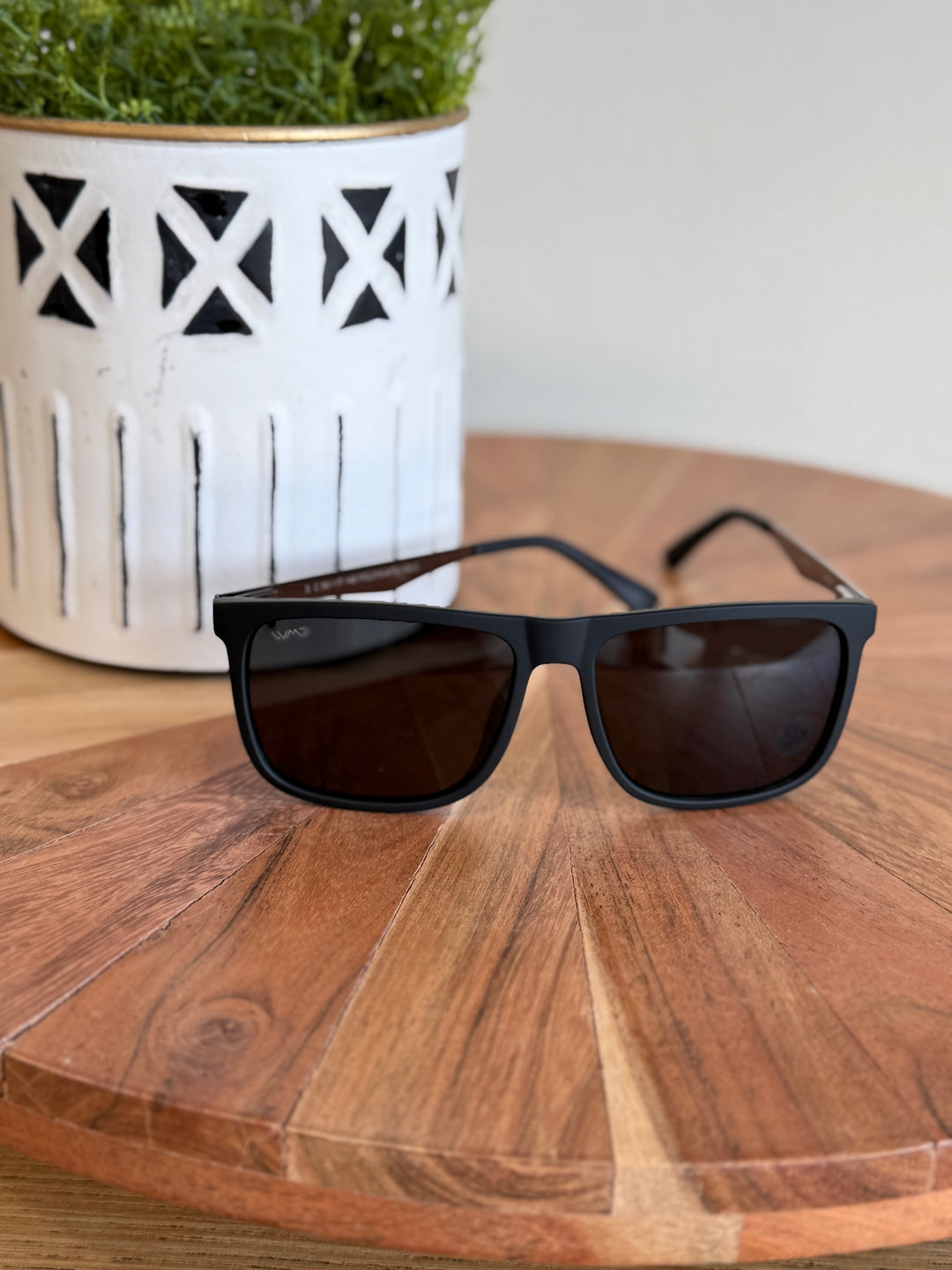 Jacob Matte Black Polarized Sunglasses