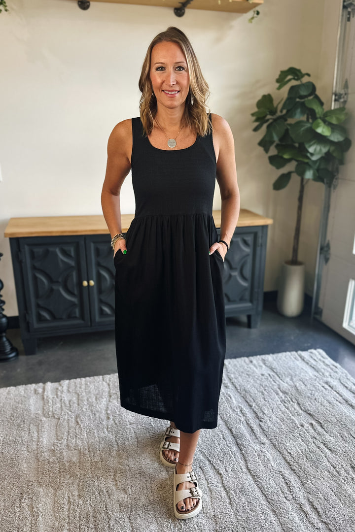 Black Textured Dress