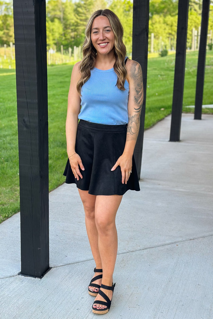 Suede Mini Skirt