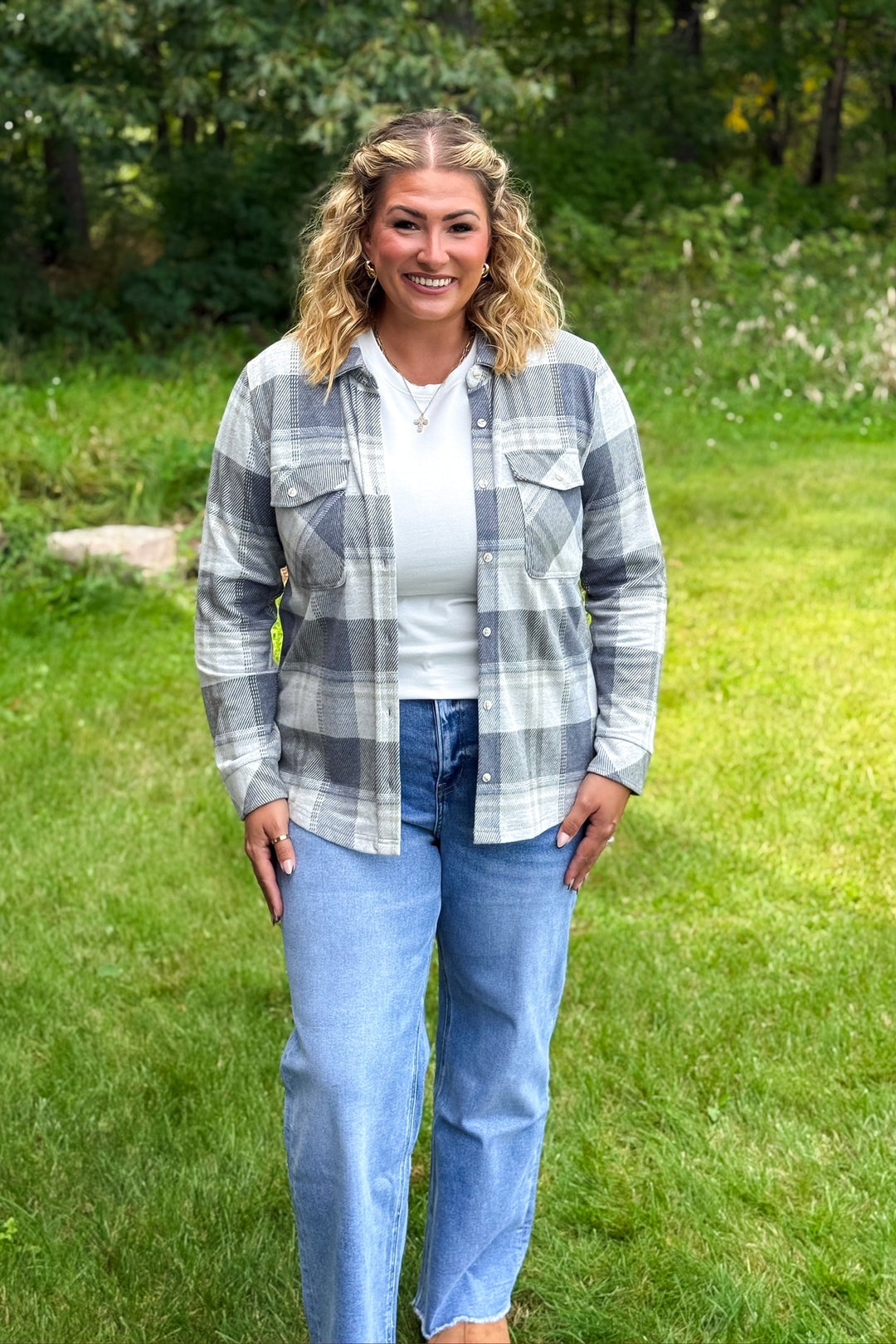 Cassian- Grey Beige Plaid