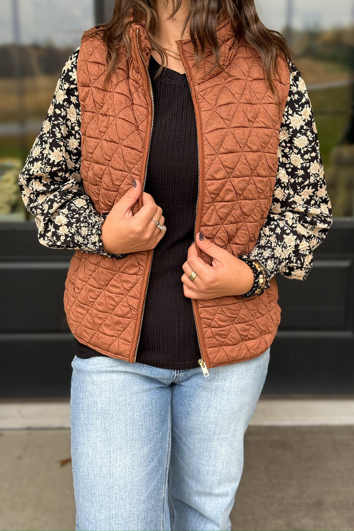 Copper Quilted Vest
