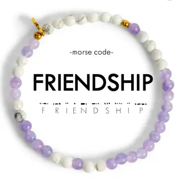 Morse Code Bracelet- Friendship (Lavender)