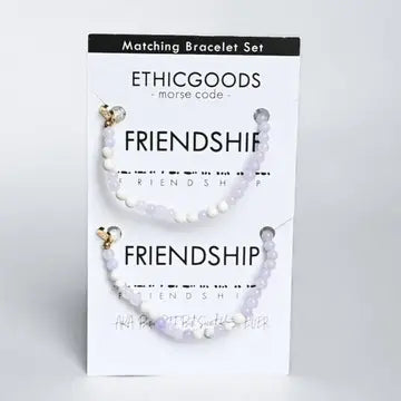Morse Code Matching Frienship- Lavender