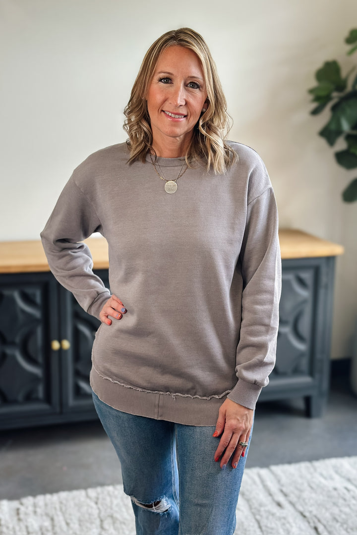 Grey Crewneck Pullover