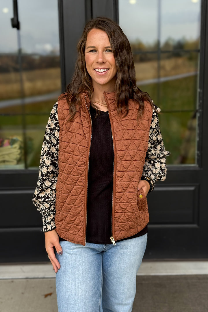 Copper Quilted Vest