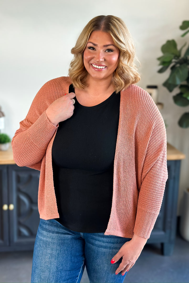 Coral Dolman Open Cardigan