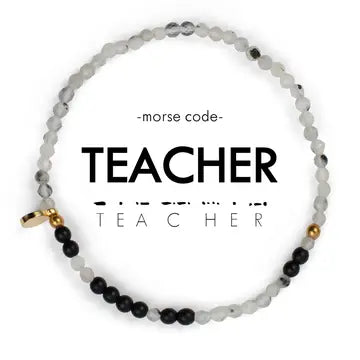 3mm Morse Code Bracelet- Teacher