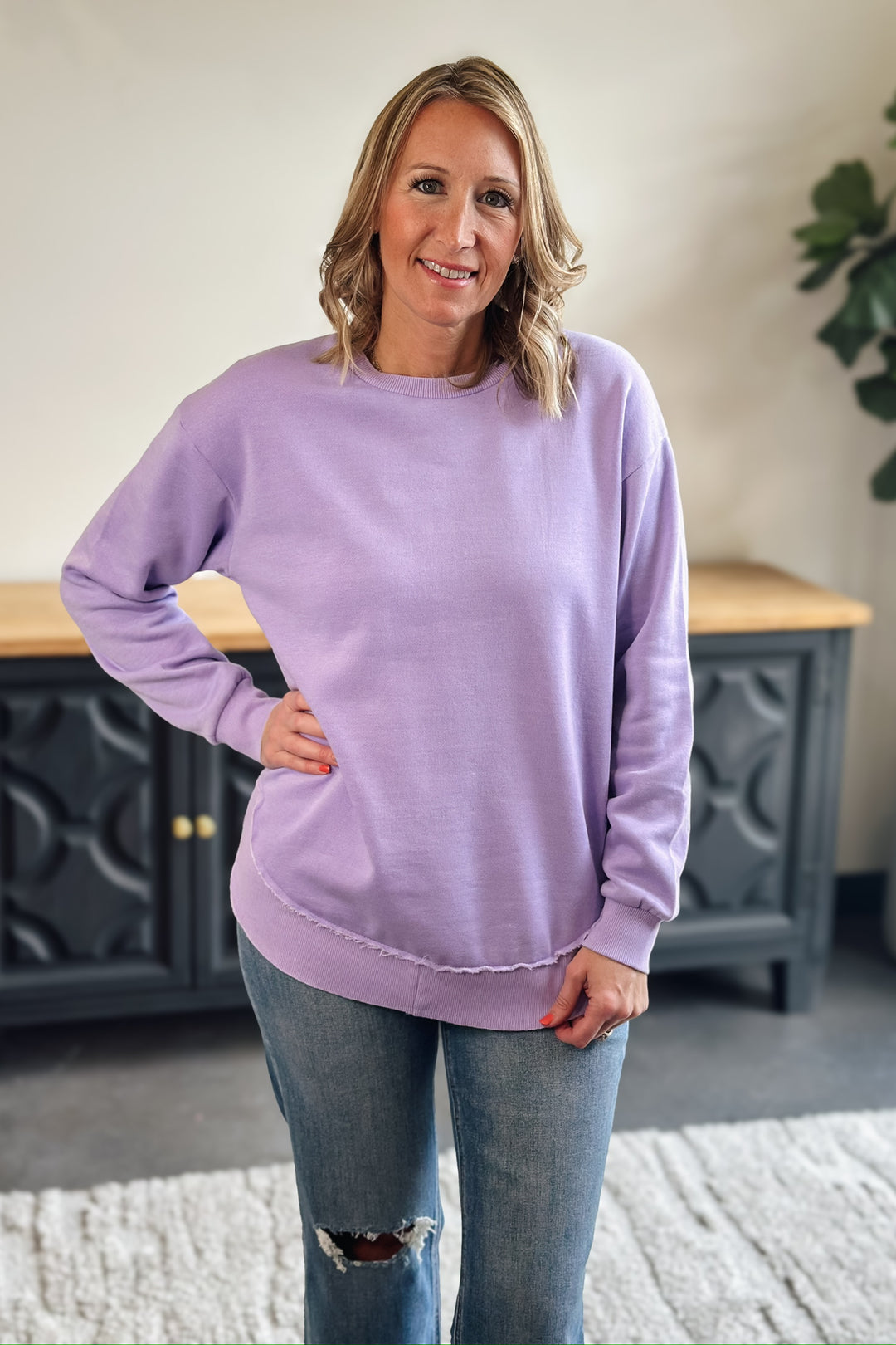 Lilac Crewneck Pullover