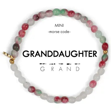 Mini Kids Morse Code Bracelet- Granddaughter (Multi)
