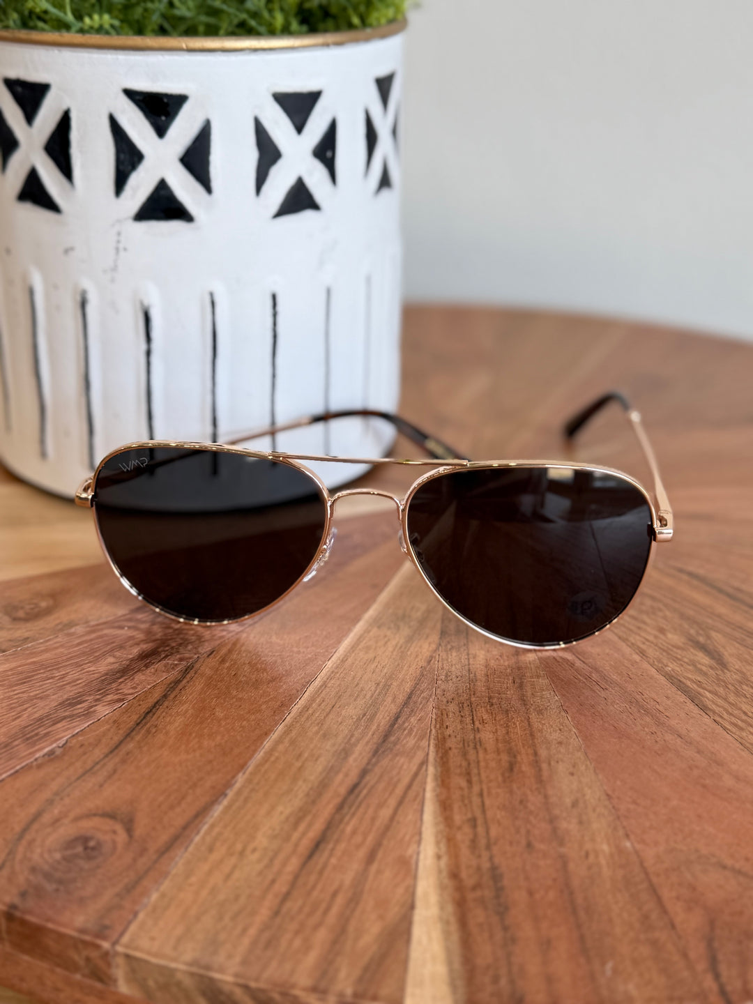 Maxwell Gold Aviator Sunglasses