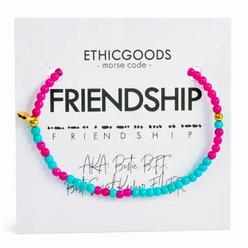 3mm Morse Code Bracelet- Friendship