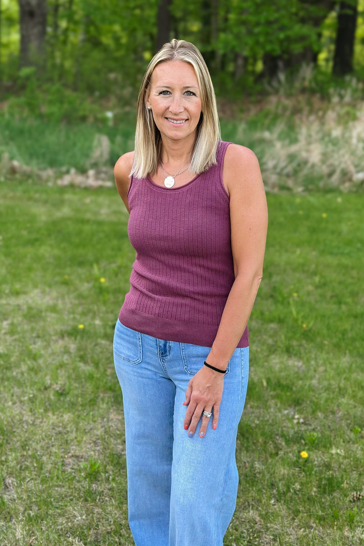 Plum Sweater Tank