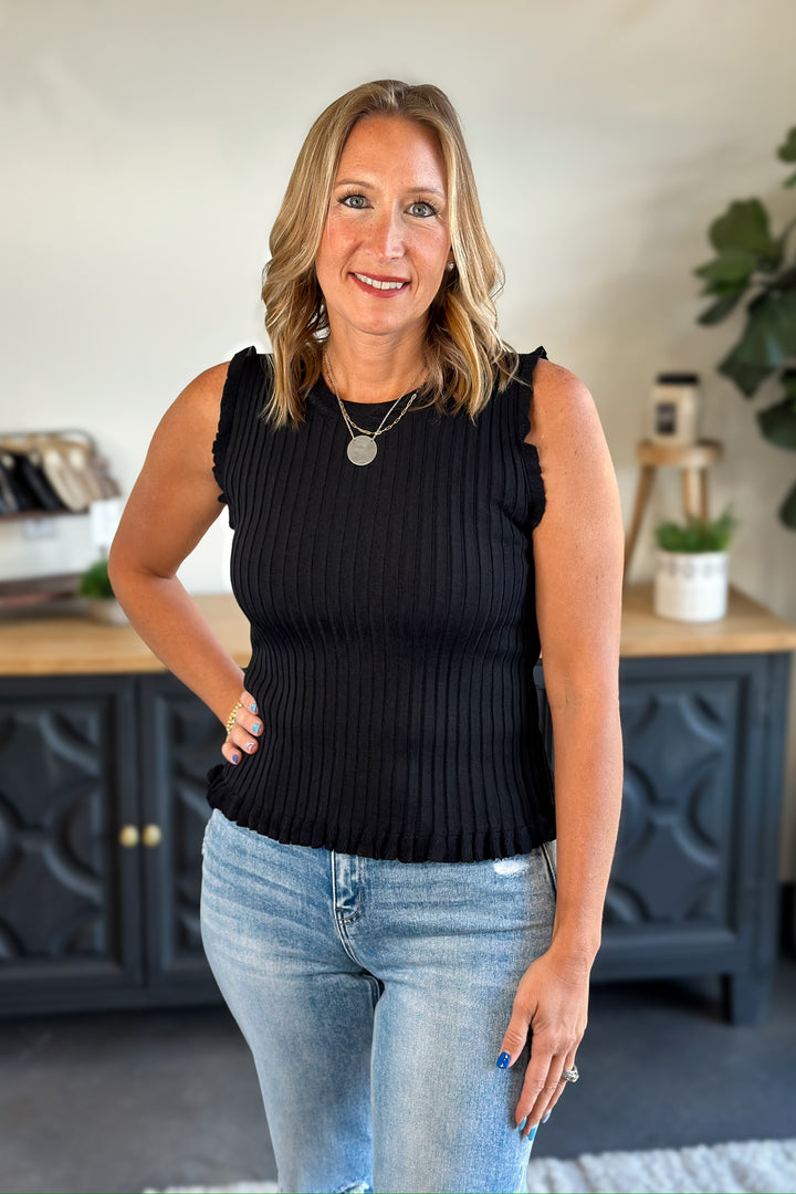 Black Frill Tank