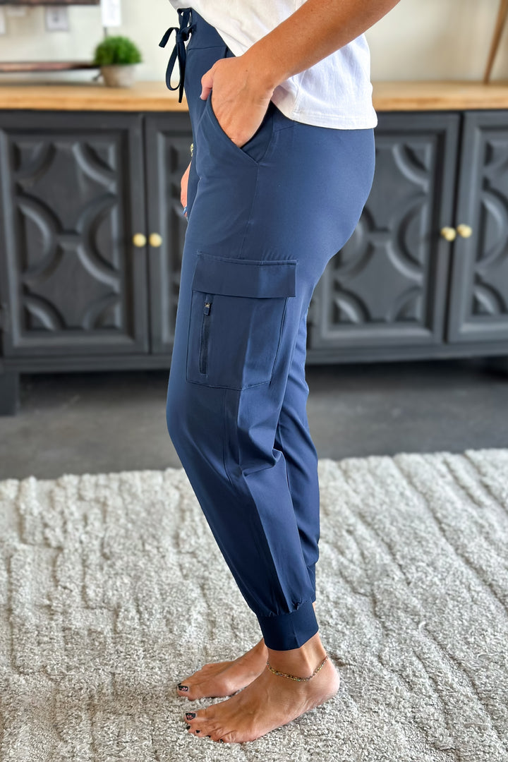 Active High Waist Joggers- Ocean