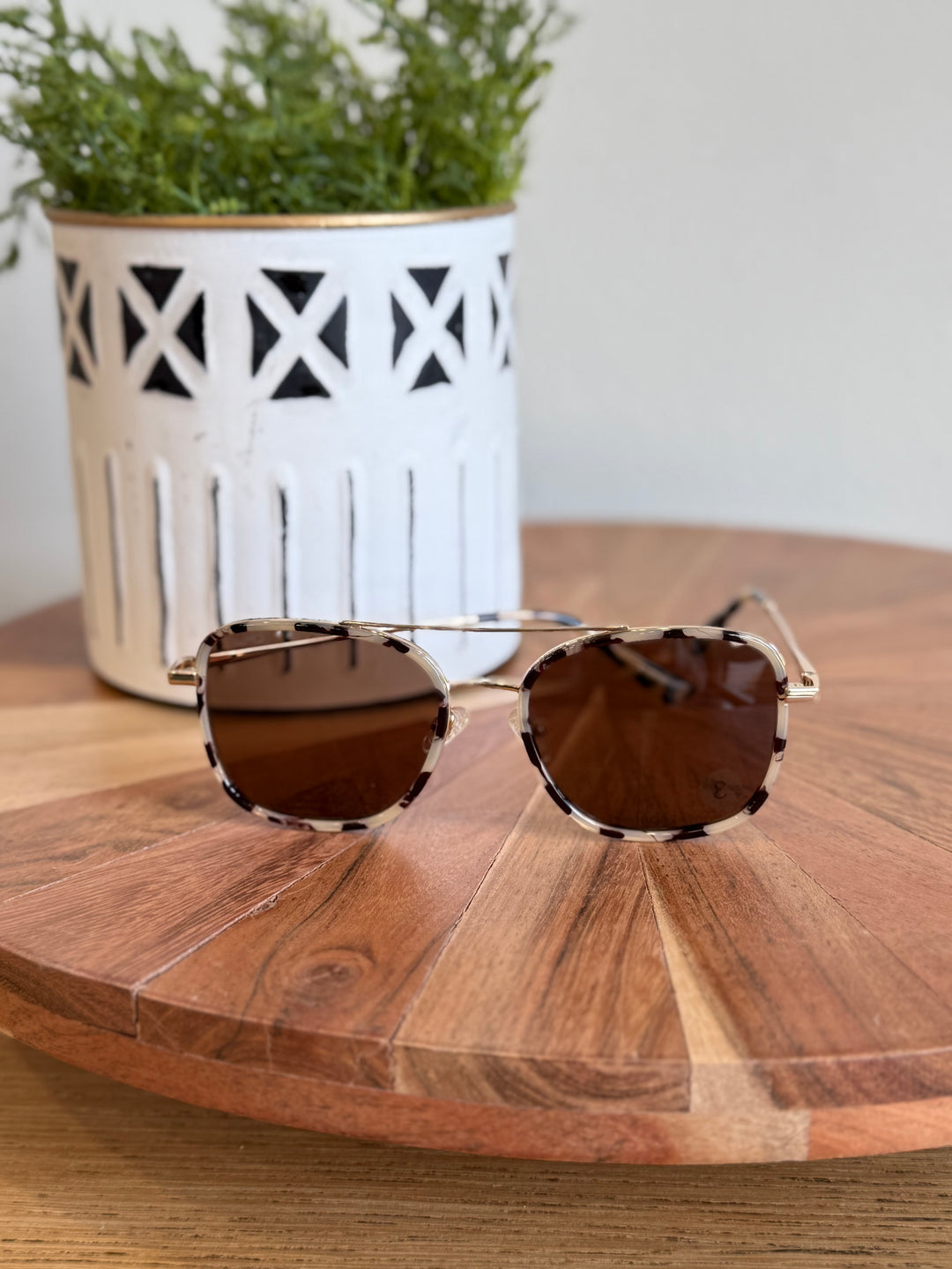 Gia Square Tortoise Sunglasses