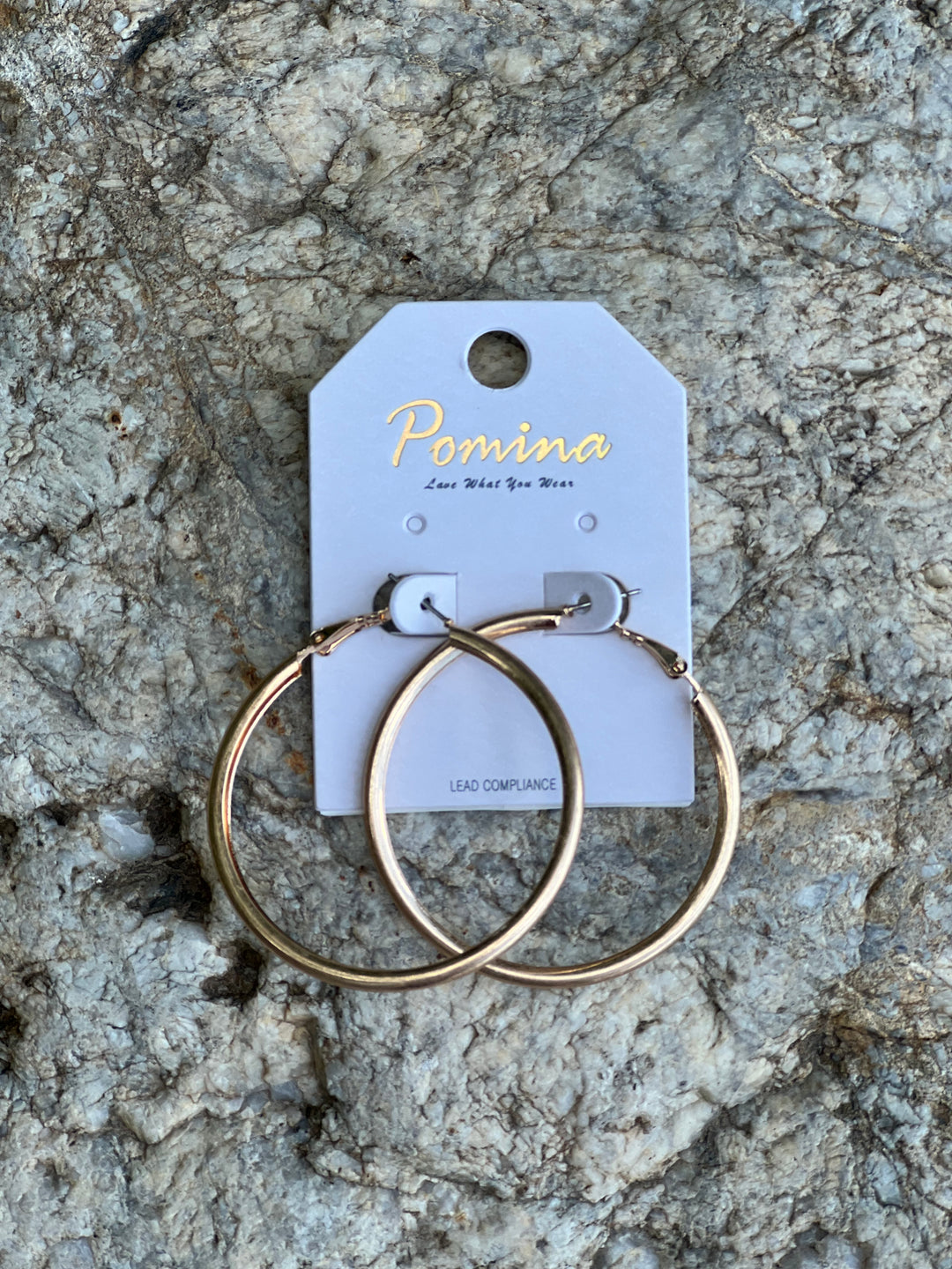 Worn Gold Hoop Earring
