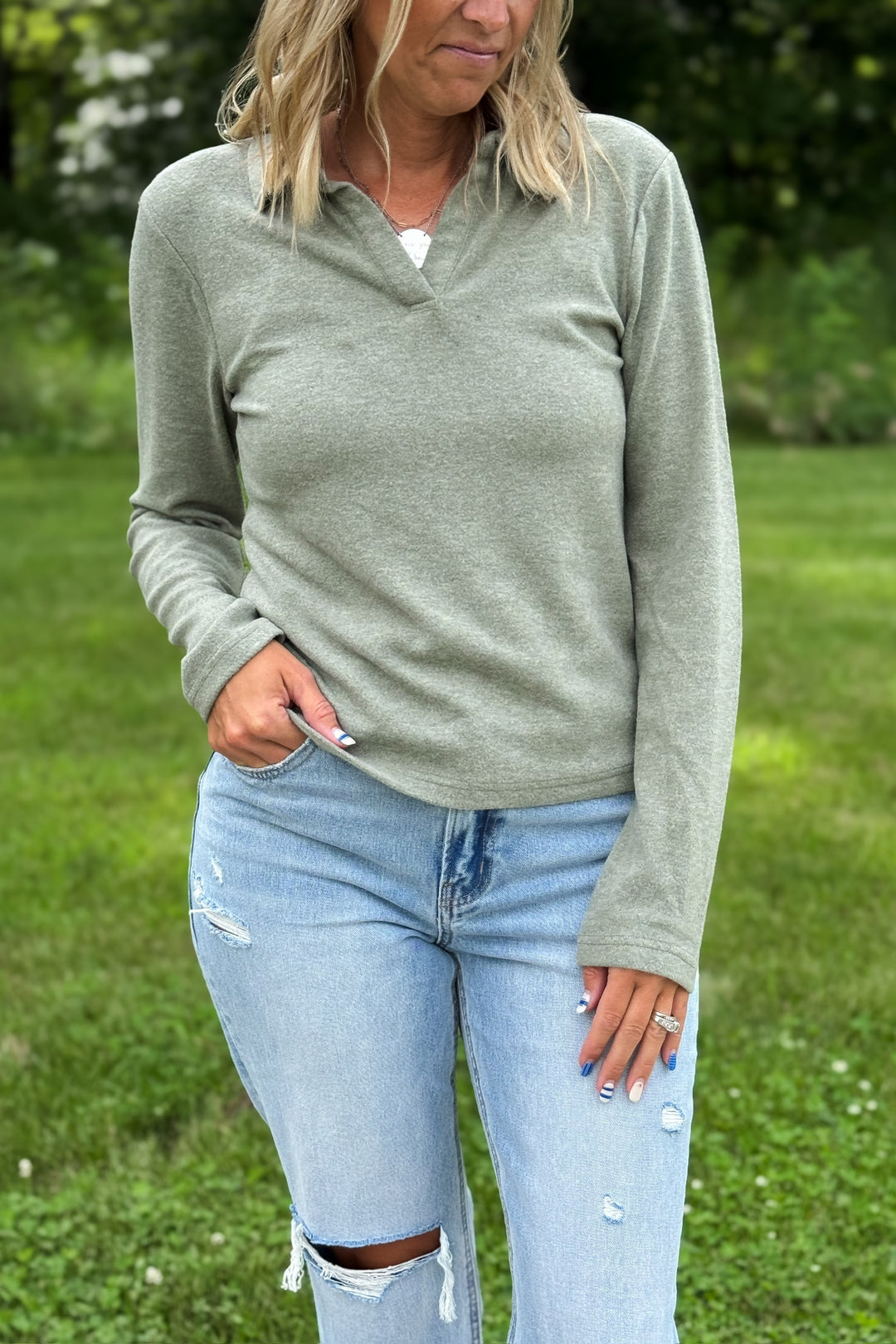 Alaine Top- Pine