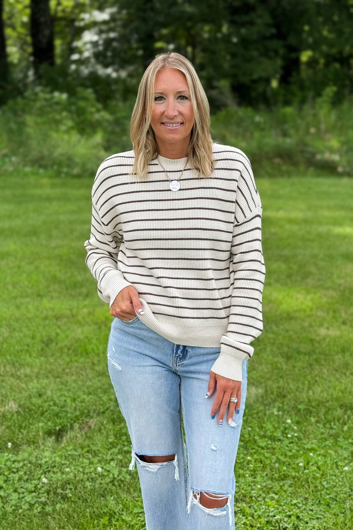 Ely Sweater- Cream Chocolate