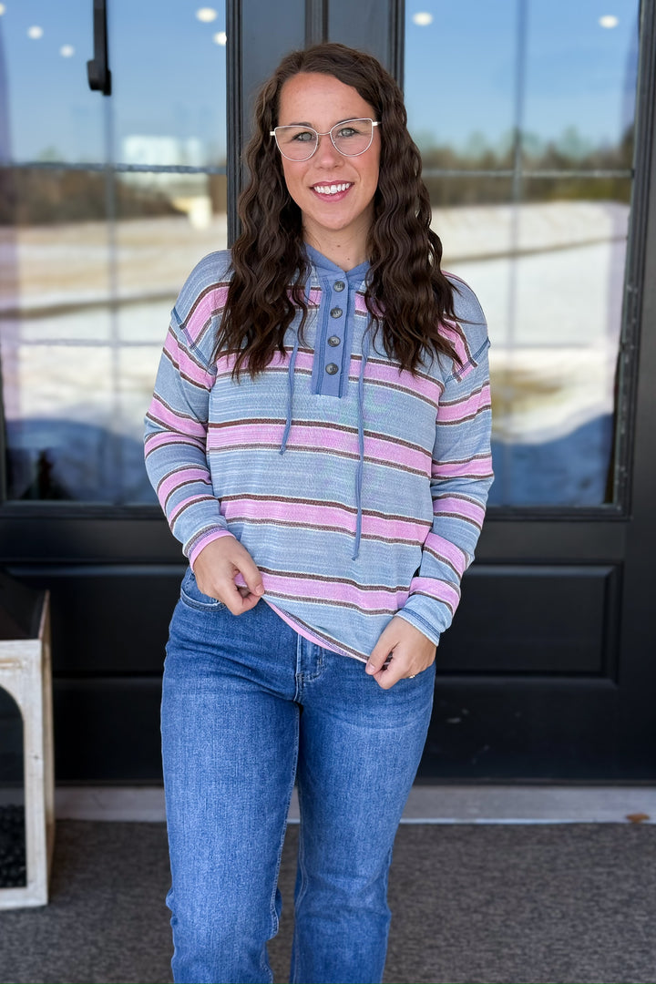 Multi Stripe Hoodie