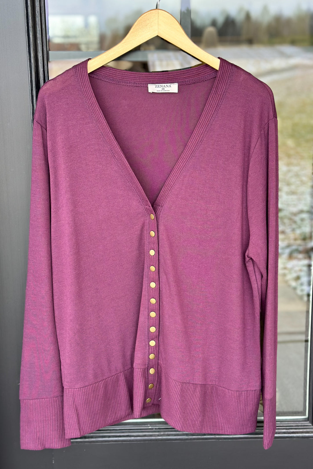 Snap Button Cardigan- Curvy