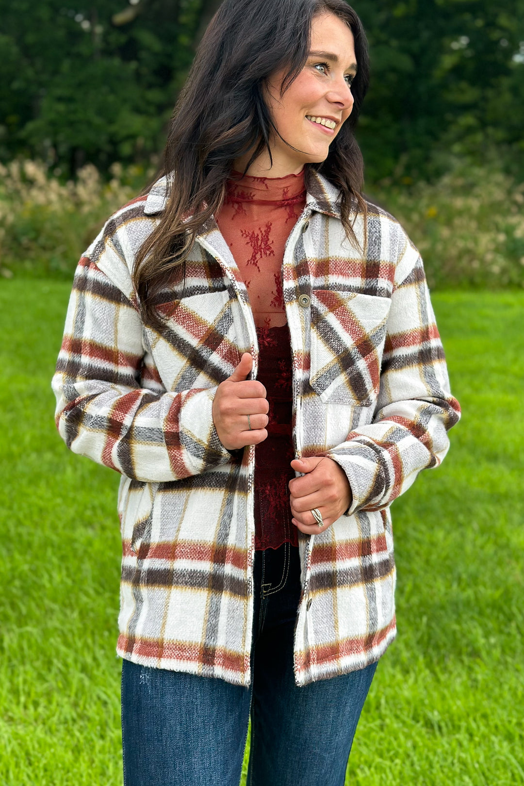 Rust Plaid Jacket