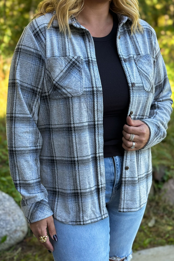 Mandi- Black Grey Plaid