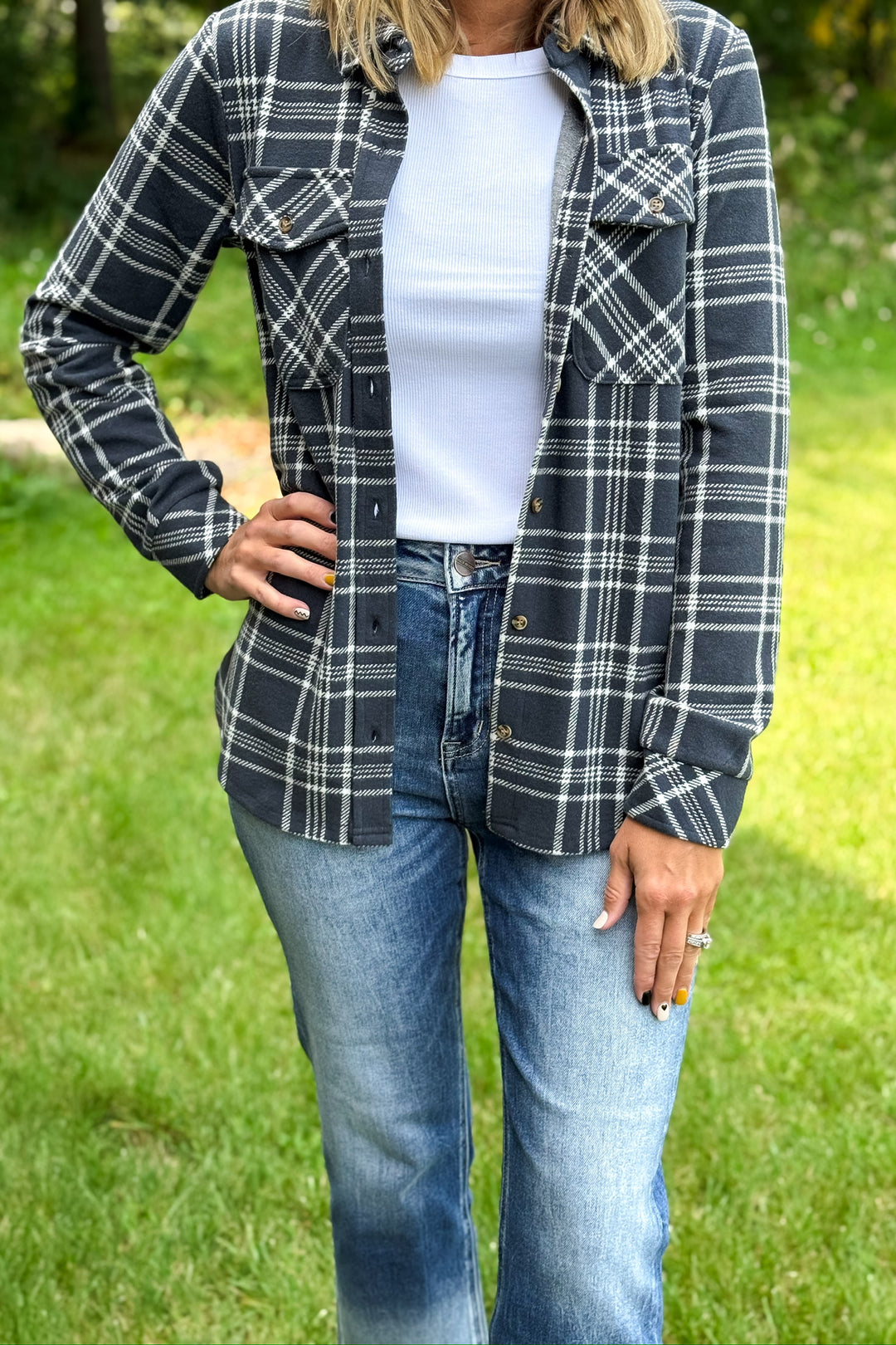 Cassian- Charcoal Plaid