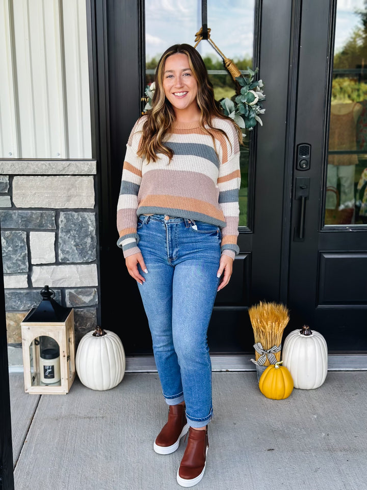 Striped Color Block Sweater