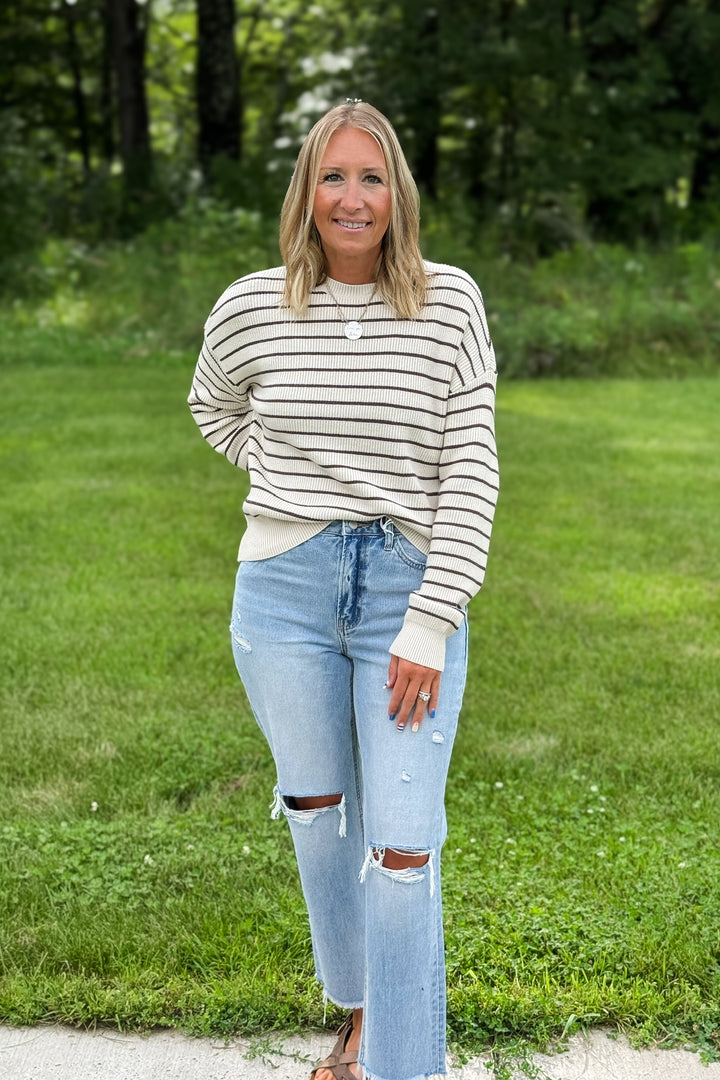 Ely Sweater- Cream Chocolate