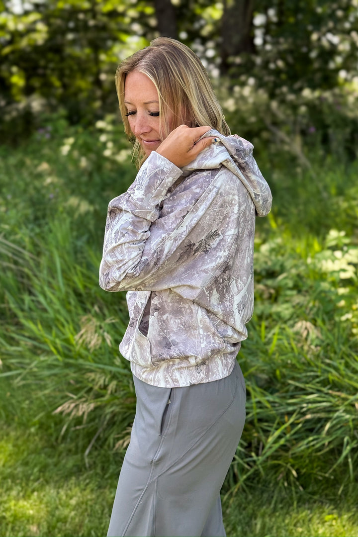 Grey Camo Quarter Zip