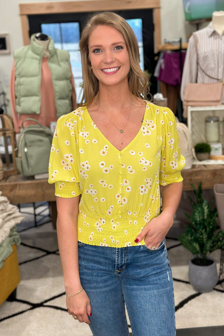 Sunshine Cinched Top