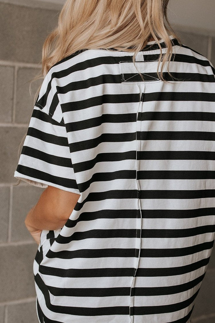 Boyfriend Tee- Seeing Stripes