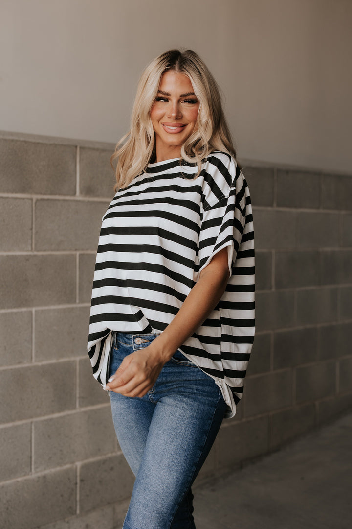 Boyfriend Tee- Seeing Stripes