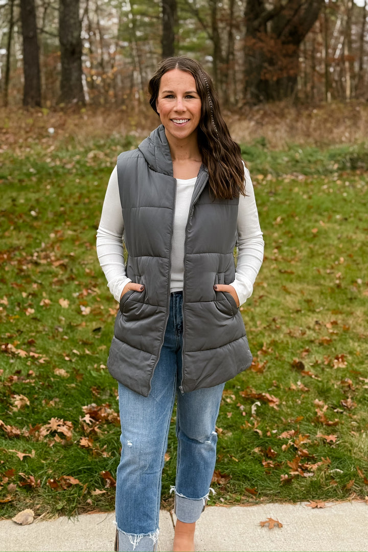 Steel Blue Puffer Vest