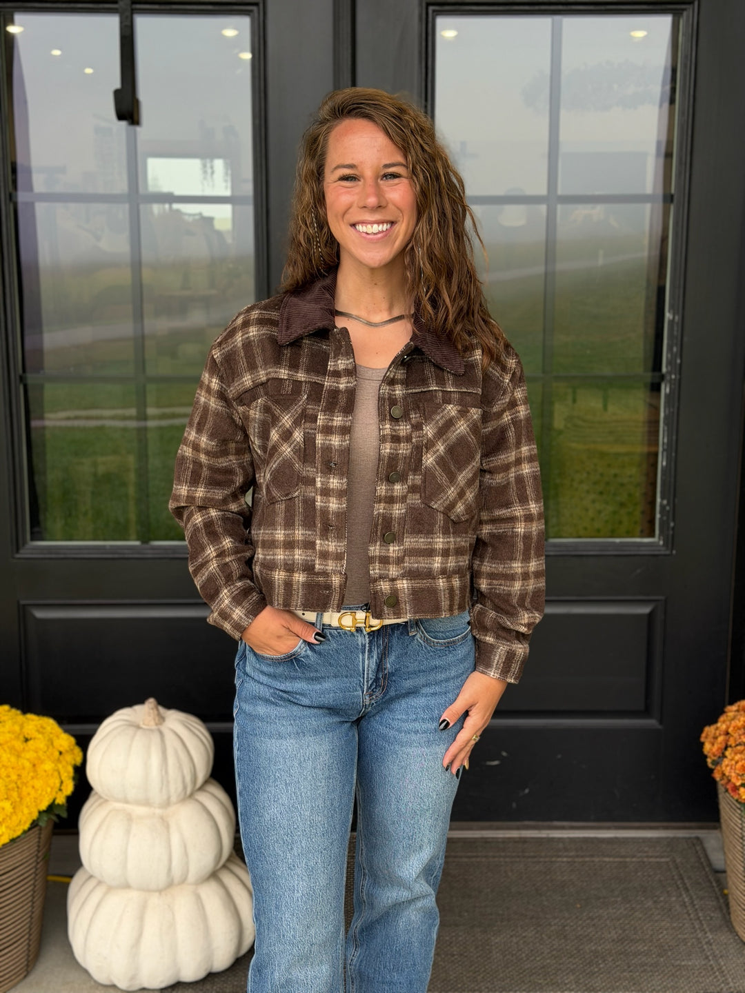 Brown Plaid Jacket