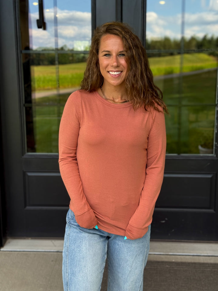 Stacy Top- Brick