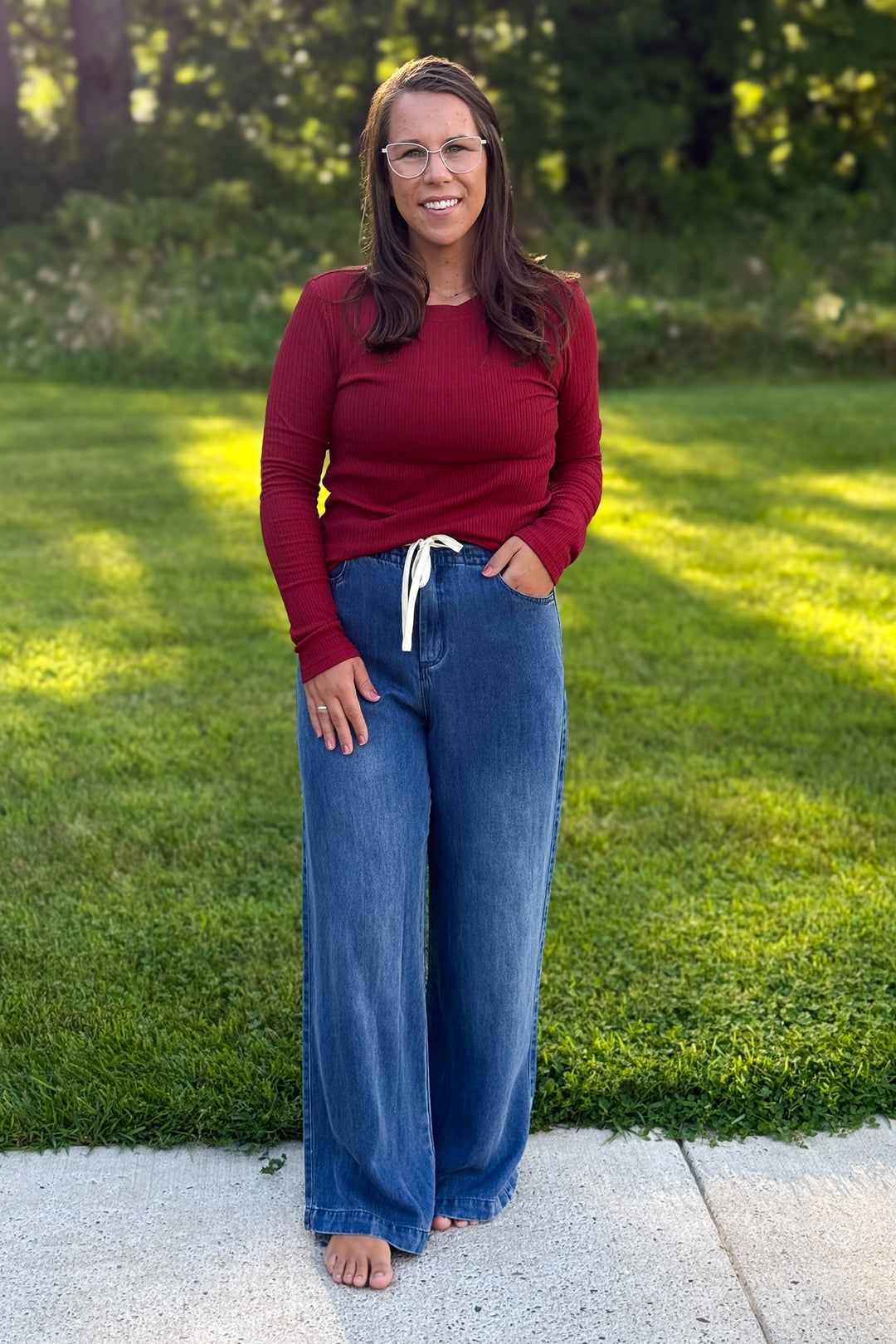Stacy Top- Maroon