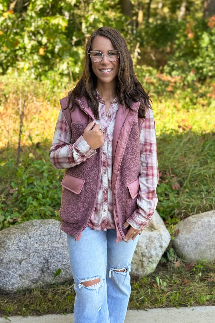 Fleece Zip Hooded Vest