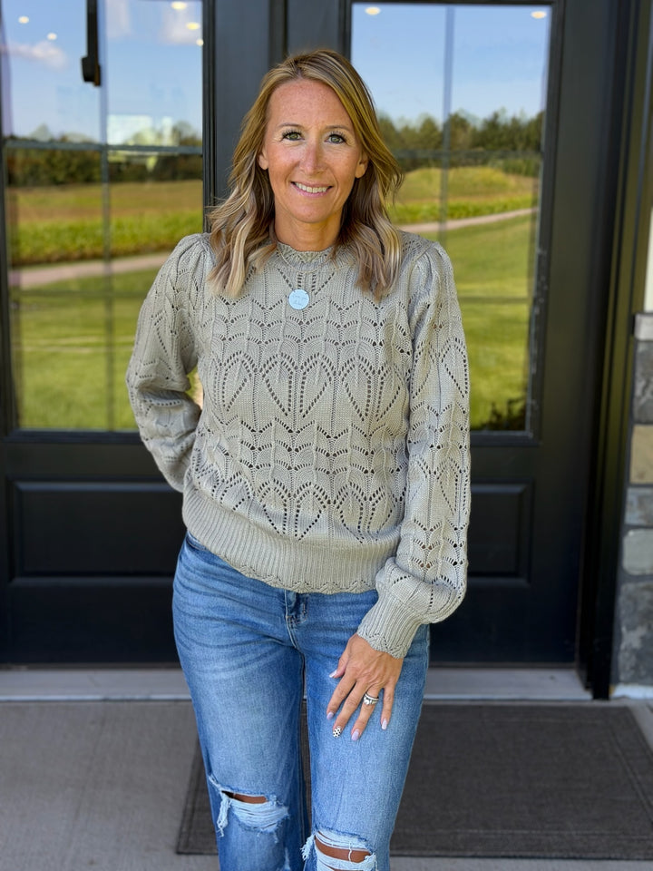 Pointelle Sweater