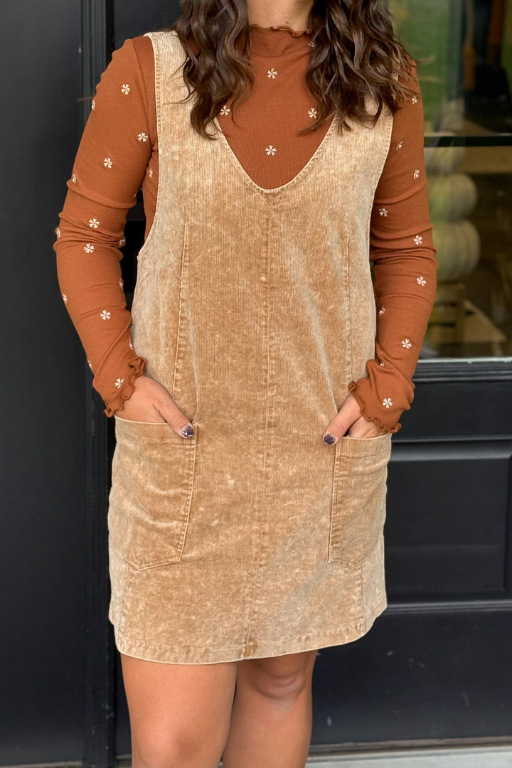 Taupe Corduroy Dress