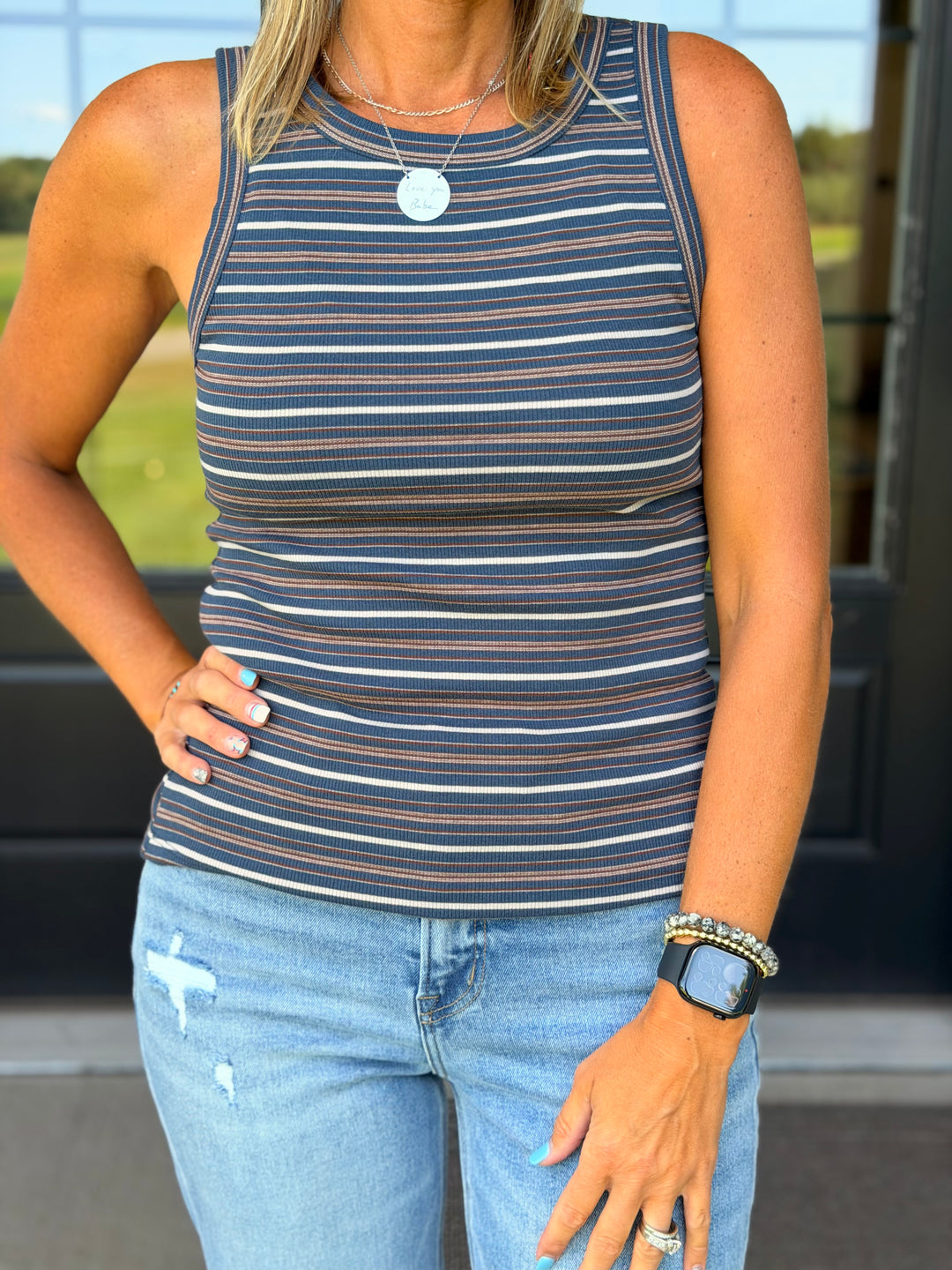 Edlin- Navy Stripe