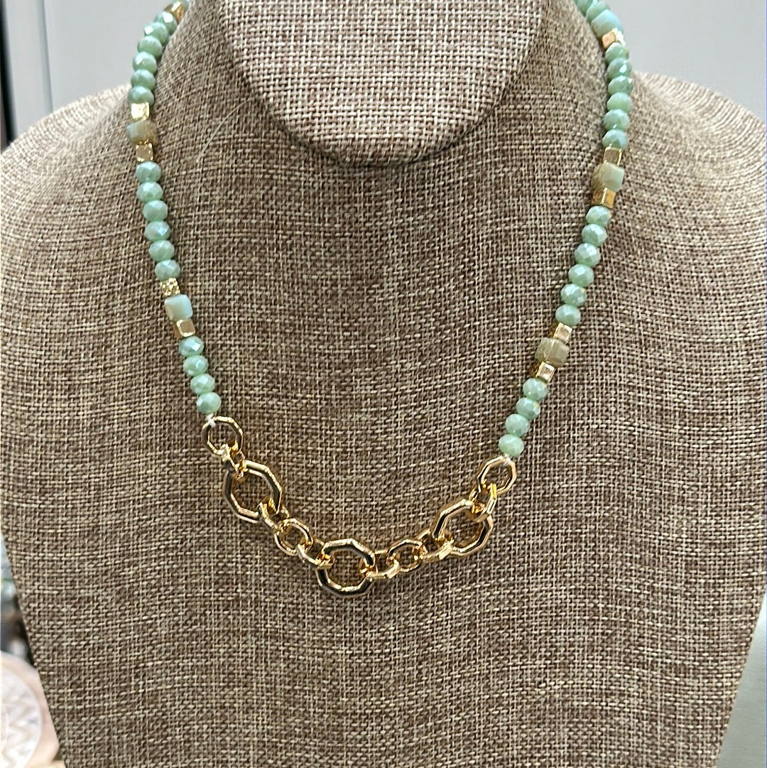 Mint Crystal Necklace