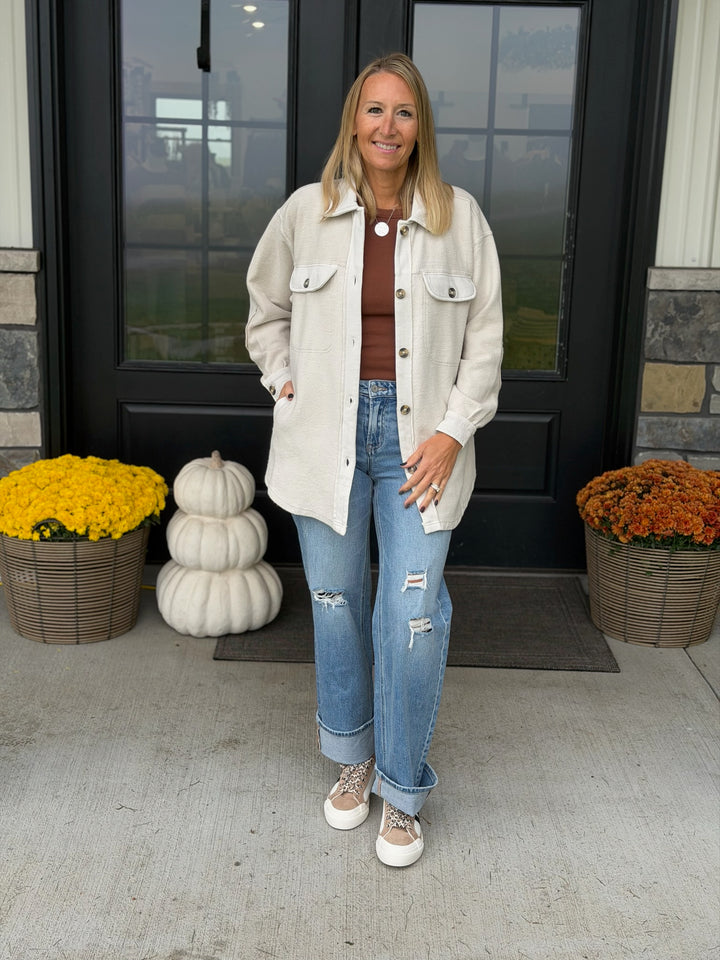 Washed Fleece Shacket