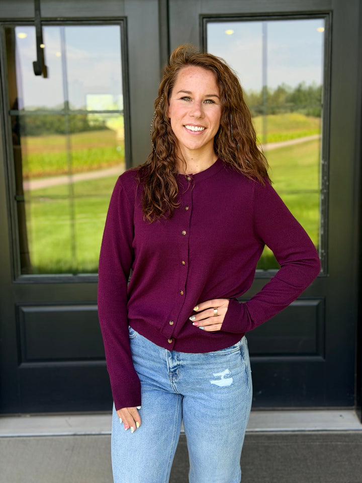 Plum Cardigan