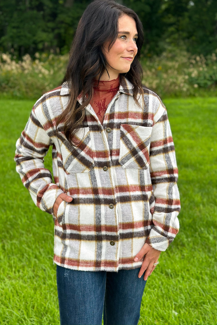 Rust Plaid Jacket