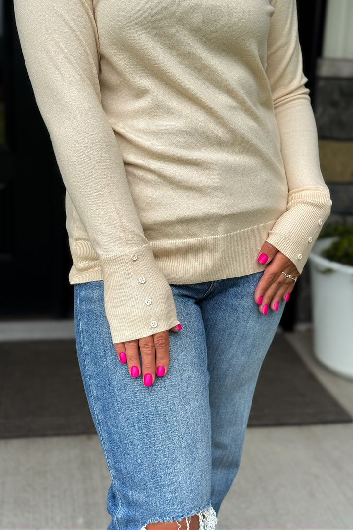Crew Neck Sweater- Natural