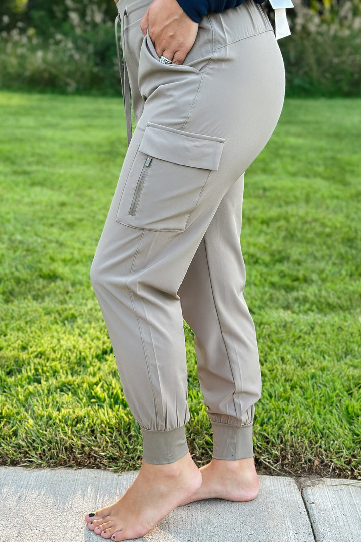 Active Cargo Jogger Pant- Taupe