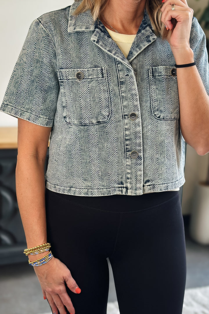 Patched Pocket Shirt Jacket