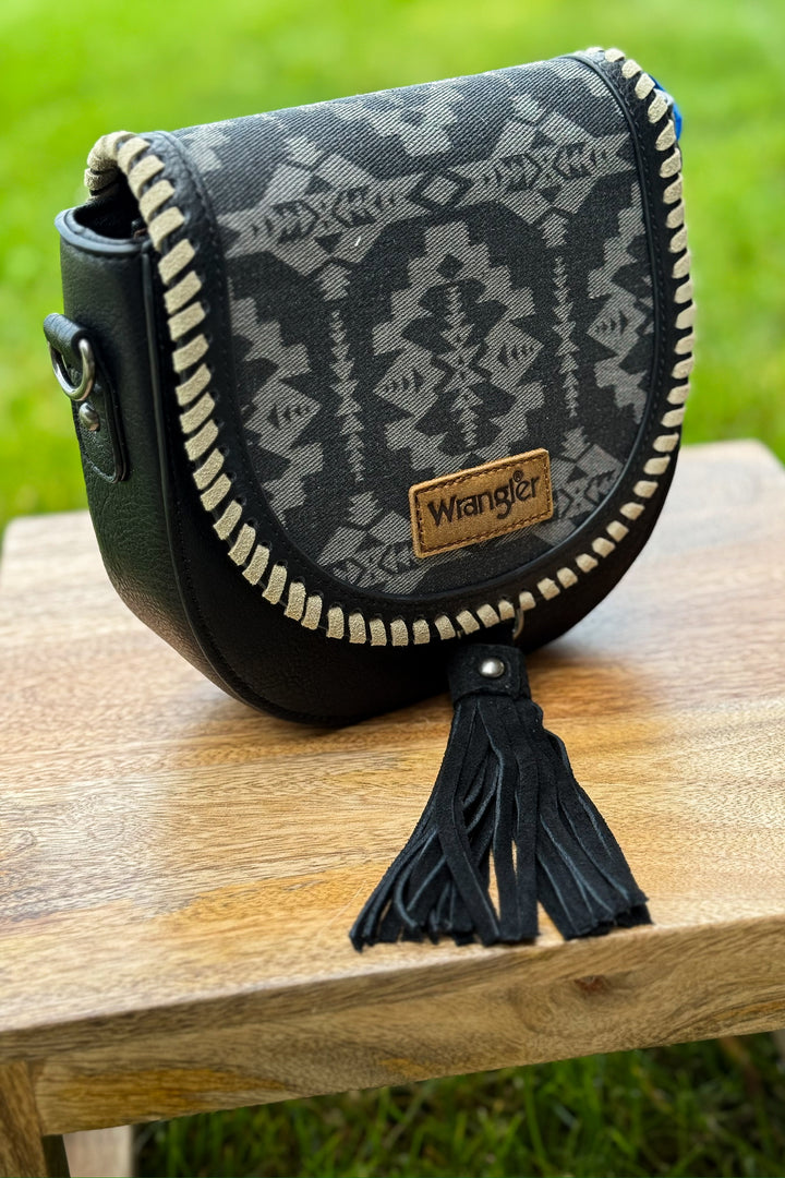 Wrangler Black Saddle Bag